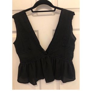 Black boho top